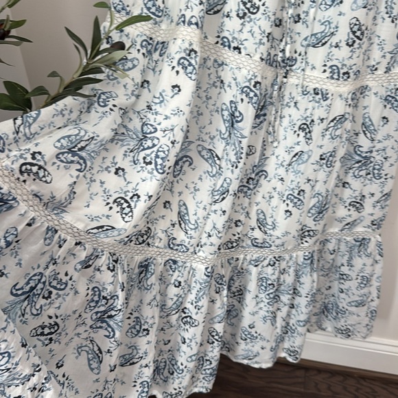 Lucky Brand White and Blue Midi Dress - Picture 4 of 7